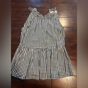 LOFT Black and White Sleeveless Spaghetti Strap Tank